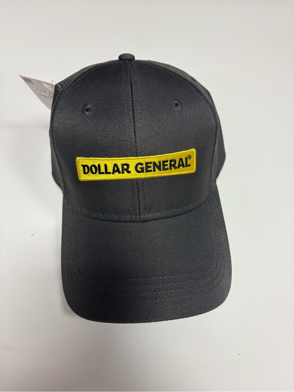 Dollar General Employee Hat Black Baseball Cap Adjustable Hook and Loop NWT